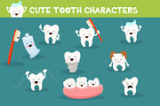 Cute Tooth Characters