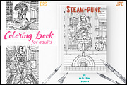 Steam-punk coloring book