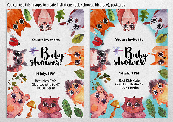 Watercolor animals for Children in Illustrations - product preview 5