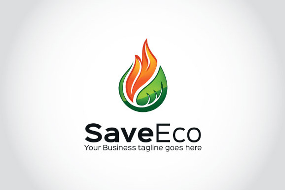 Save Eco Logo Template