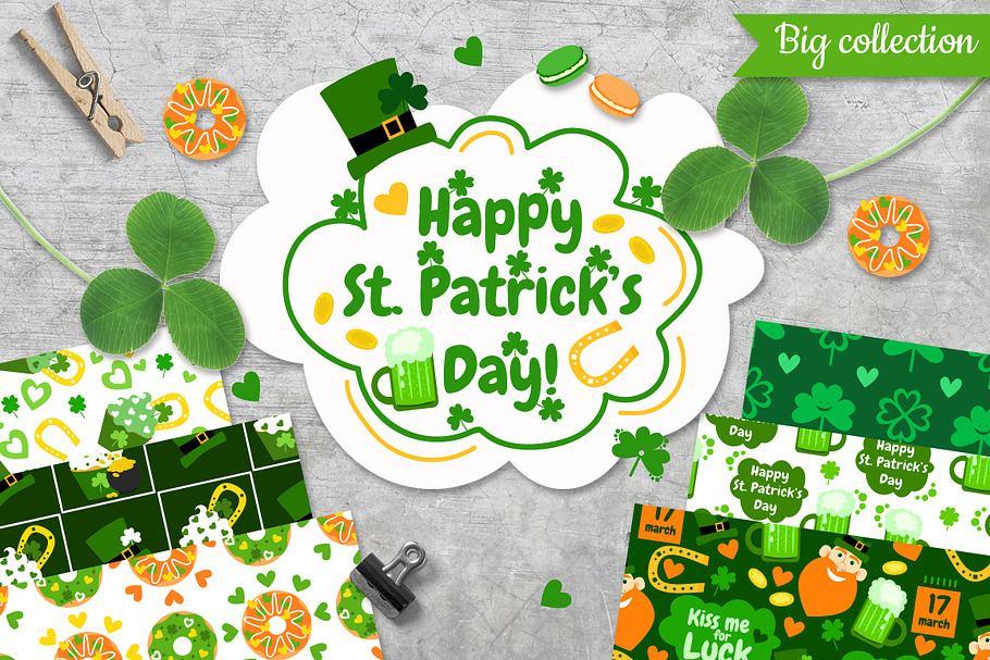 St. Patrick's Day big collection. in Patterns - product preview 8