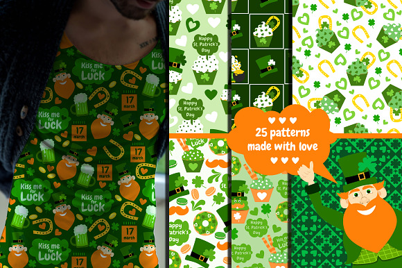 St. Patrick's Day big collection. in Patterns - product preview 3