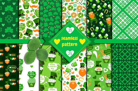 St. Patrick's Day big collection. in Patterns - product preview 6