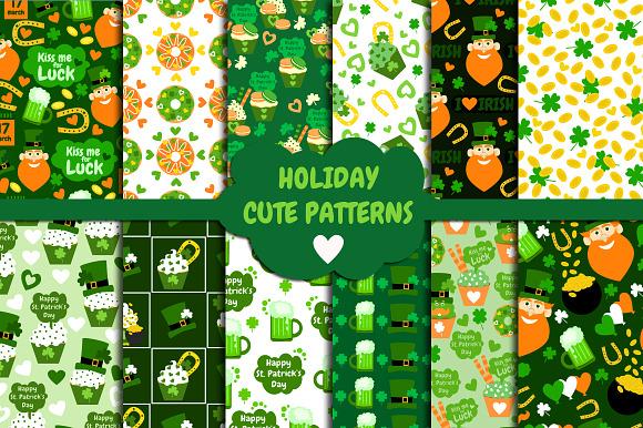 St. Patrick's Day big collection. in Patterns - product preview 7