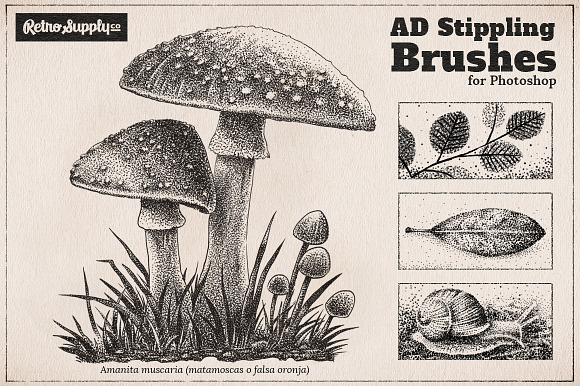 AD Stippling Brushes for Photoshop in Photoshop Brushes - product preview 1
