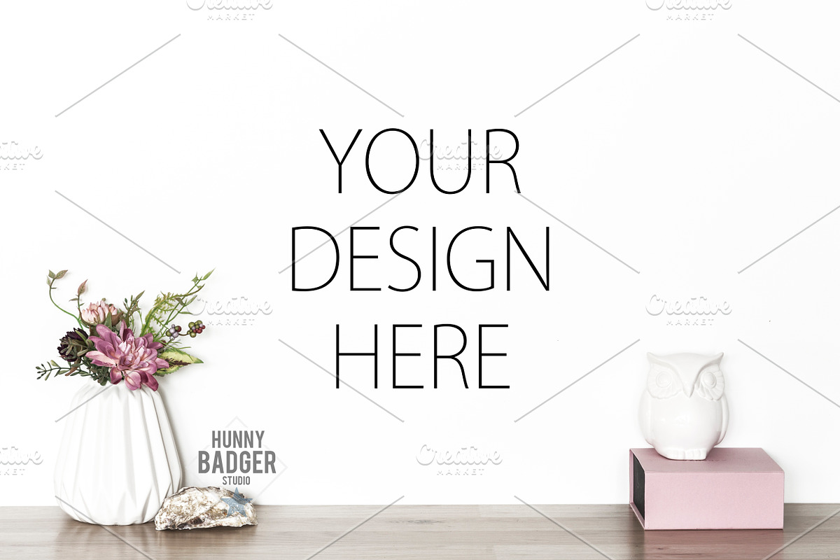 Blank wall mockup in Print Mockups - product preview 8