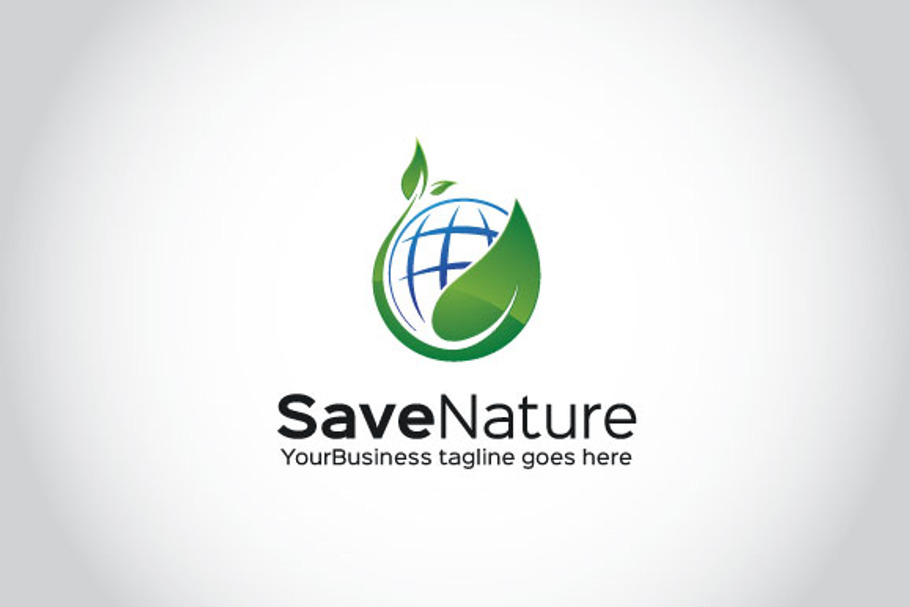 Save Nature 2D Logo Template