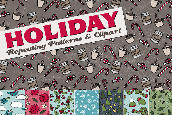 Holiday & Christmas Patterns/Clipart in Patterns - product preview 1