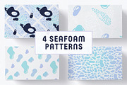 4 Seamless Seafoam Patterns