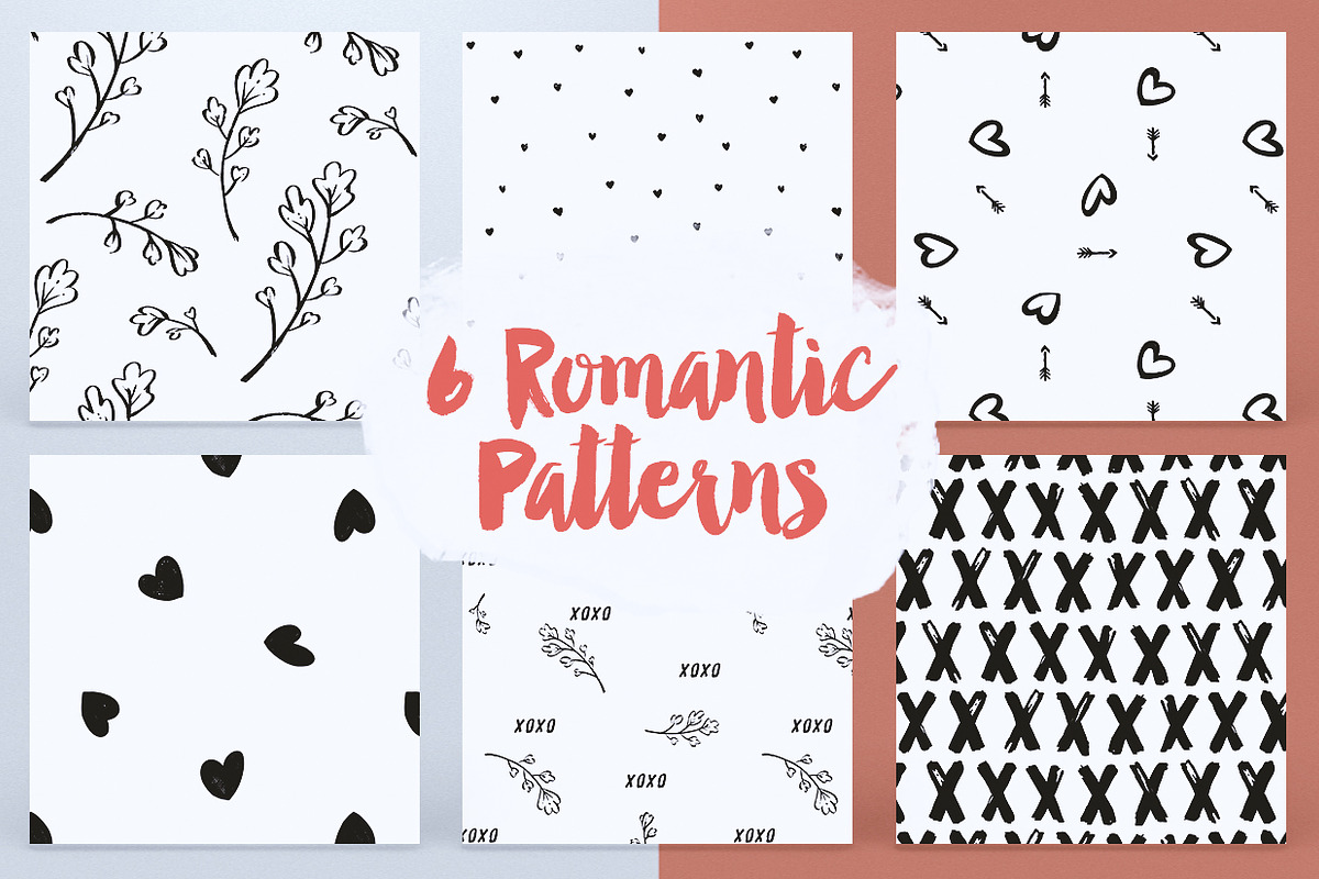 6 seamless Romantic Patterns in Patterns - product preview 8