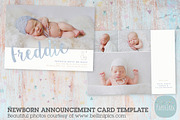 AN016 Newborn Baby Card Announcement