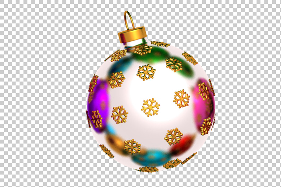 Christmas Ball - 3D Render PNG in Graphics - product preview 8