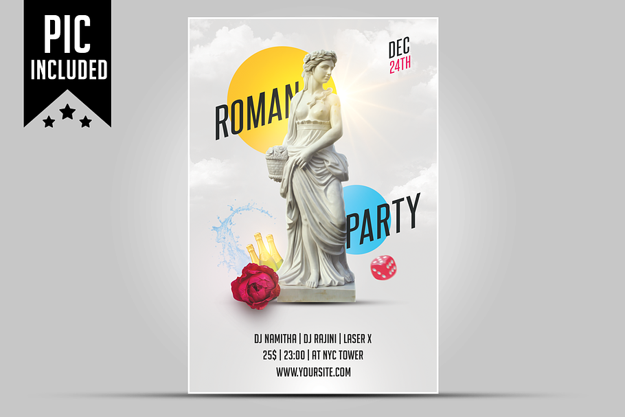 Roman Party Flyer in Flyer Templates - product preview 8