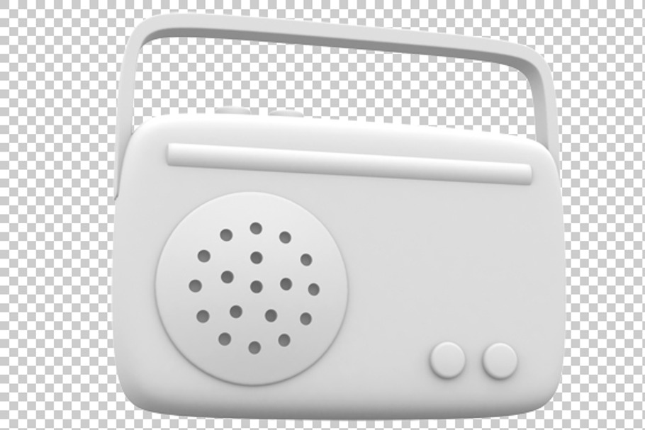 Radio - 3D Render PNG in Graphics - product preview 8