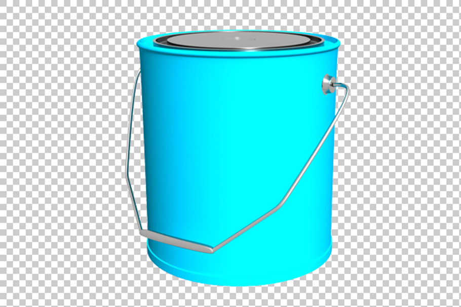 Paint Bucket - 3D Render PNG in Graphics - product preview 8