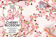 Watercolor Cherry Blossom design