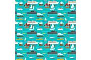 Sea transport pattern vector.