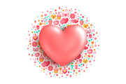 Valentine's day pink heart