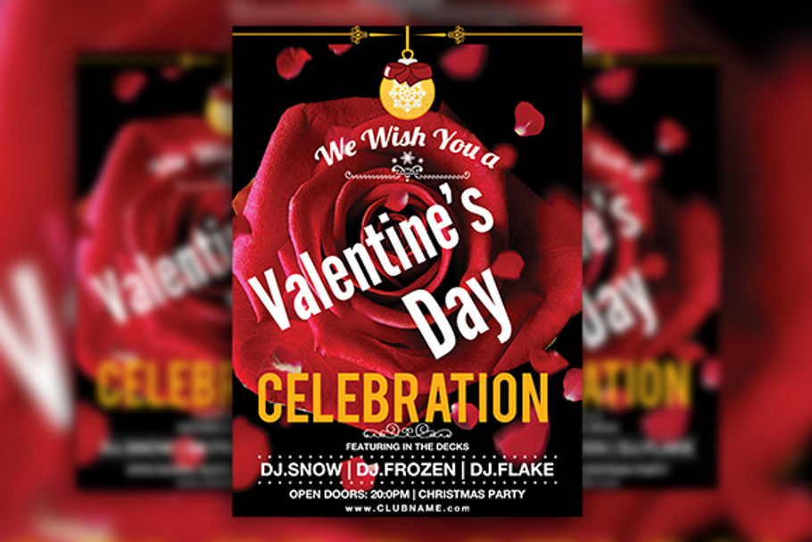 Valentine's Day Party Flyer Template in Flyer Templates - product preview 8