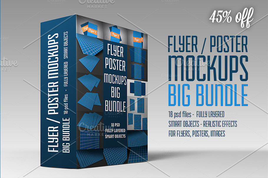 Flyer/Poster Mockups Big Bundle in Print Mockups - product preview 8