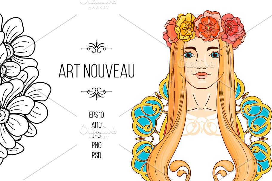 Beauty Collection: Art Nouveau in Illustrations - product preview 8
