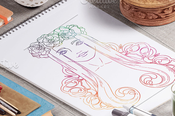 Beauty Collection: Art Nouveau in Illustrations - product preview 1