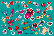 Fashion pop art stickers