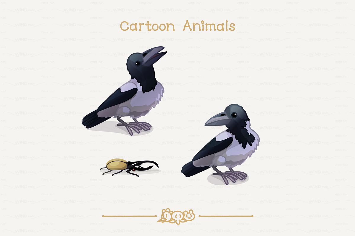 vector crows hercules beetle in Illustrations - product preview 8