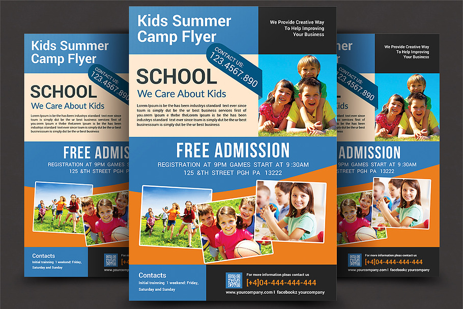 Kids Summer Camp Flyer in Flyer Templates - product preview 8