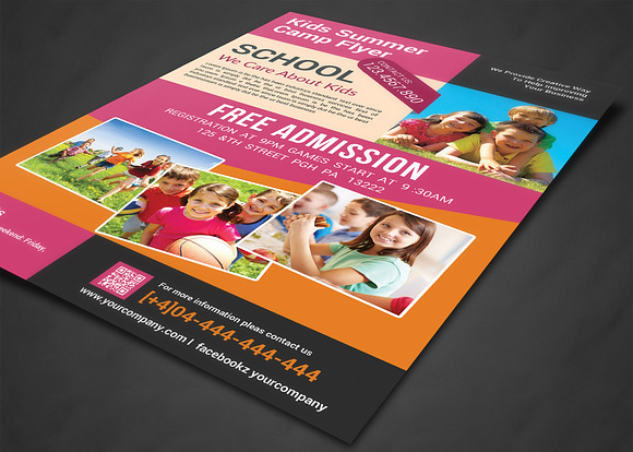 Kids Summer Camp Flyer in Flyer Templates - product preview 1