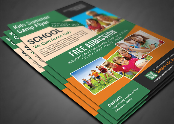 Kids Summer Camp Flyer in Flyer Templates - product preview 2