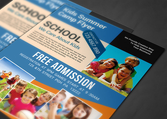 Kids Summer Camp Flyer in Flyer Templates - product preview 3