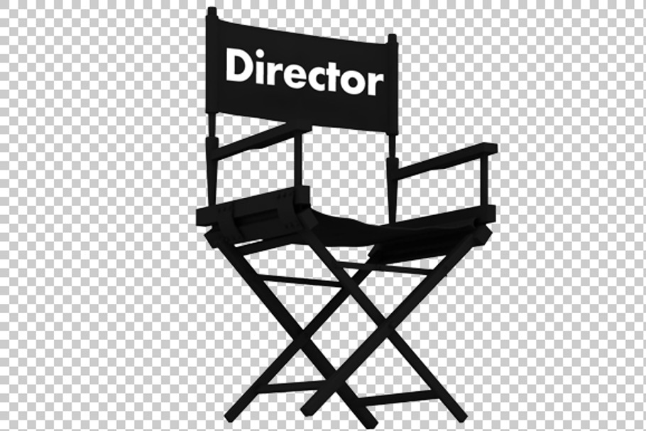 Director Chair - 3D Render PNG in Graphics - product preview 8