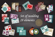 Set of wedding 28 elements