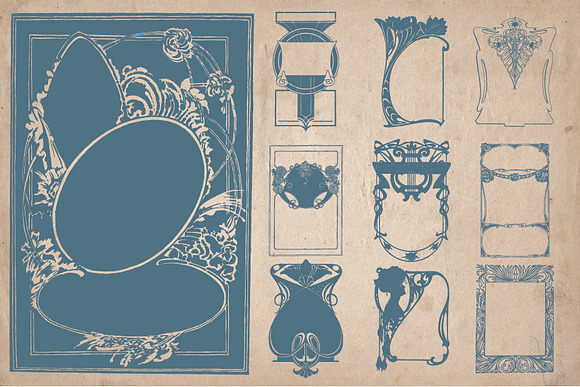 100 Vintage Frames in Illustrations - product preview 1