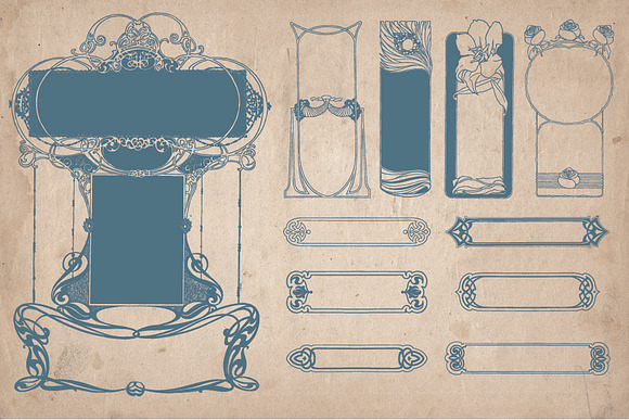 100 Vintage Frames in Illustrations - product preview 4