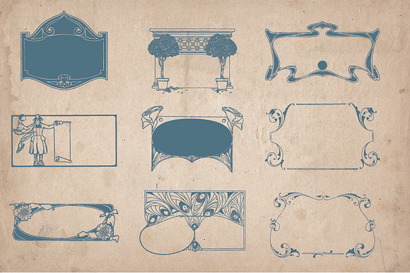 100 Vintage Frames in Illustrations - product preview 7