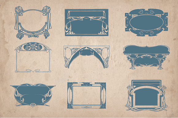 100 Vintage Frames in Illustrations - product preview 10