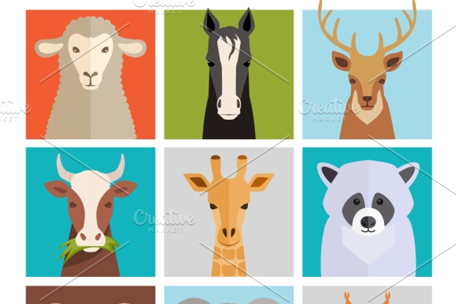Animals avatars in Animal Icons - product preview 8