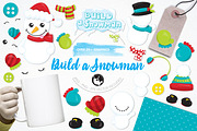 Build a snowman illustration pack