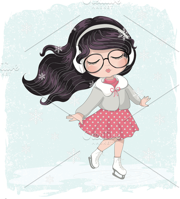 Cute Girl/Cartoon Character in Illustrations - product preview 1