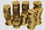 Coins - 3D Render PNG