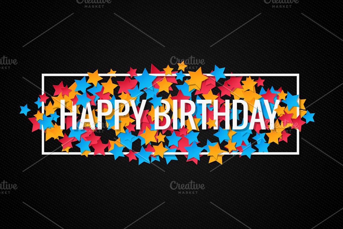 Happy Birthday Banner Background. in Illustrations - product preview 8