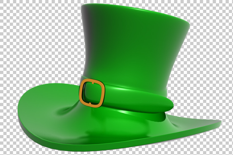 St. Patrick's Day Hat - 3D -PNG in Graphics - product preview 8
