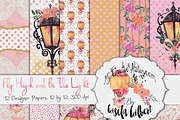 Shabby Chic Watercolor Digital Paper