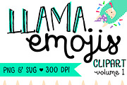 LLAMA EMOJI CLIPART -SVG and PNG