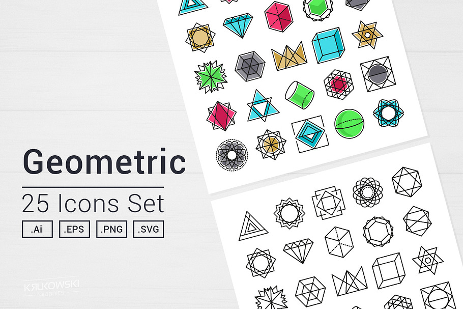 Geometric Icons Set in Icons - product preview 8