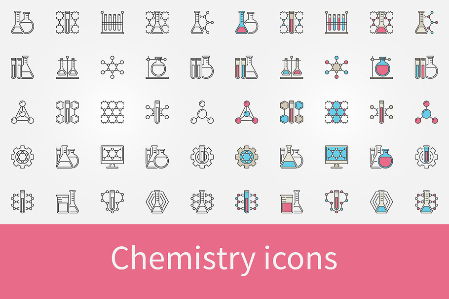 Chemistry icons in Graphics - product preview 8