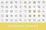 Investment icons set