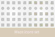 Maze icons set
